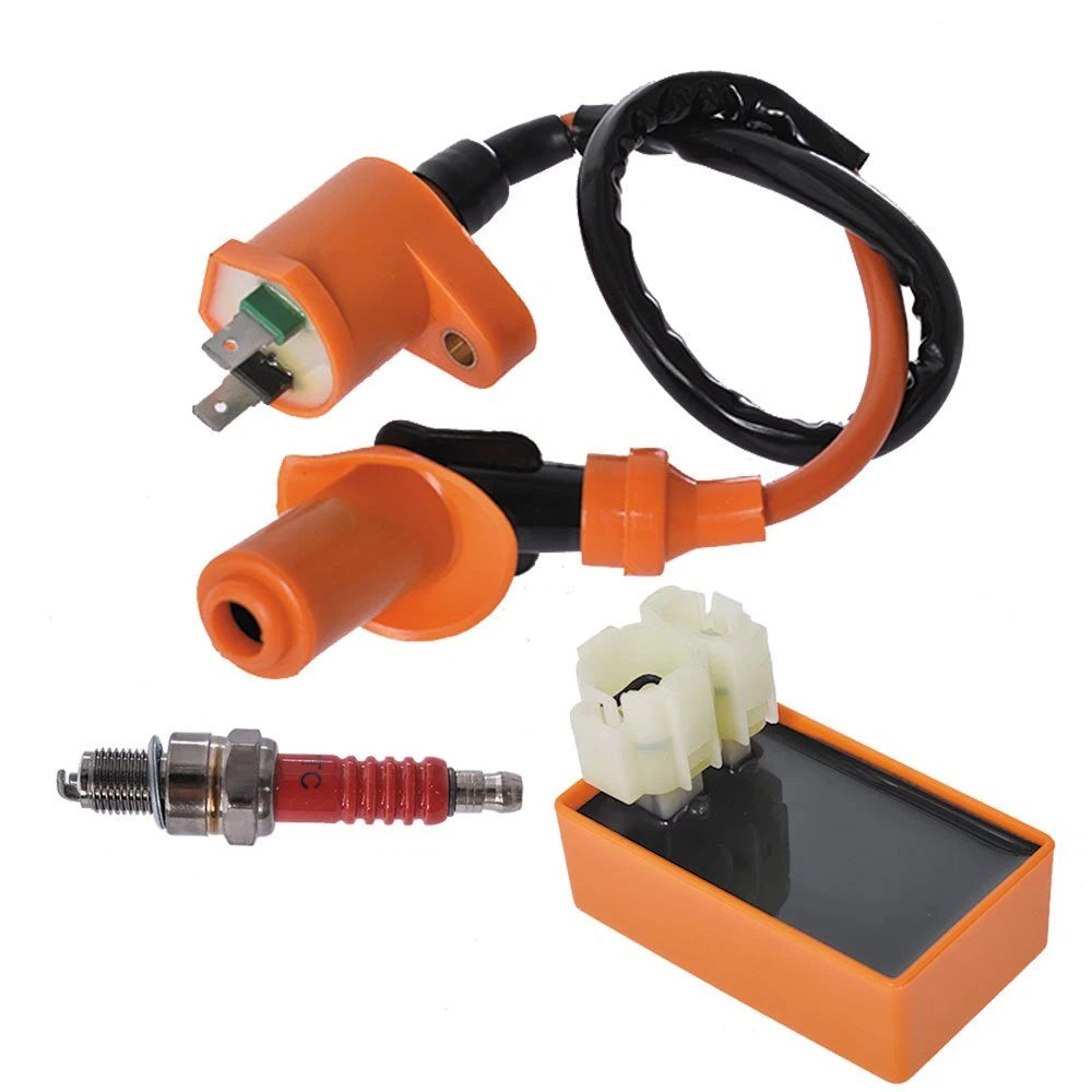 Racing AC CDI Box Ignition Coil Spark Plug for GY6 50cc-150cc (2000–2023)