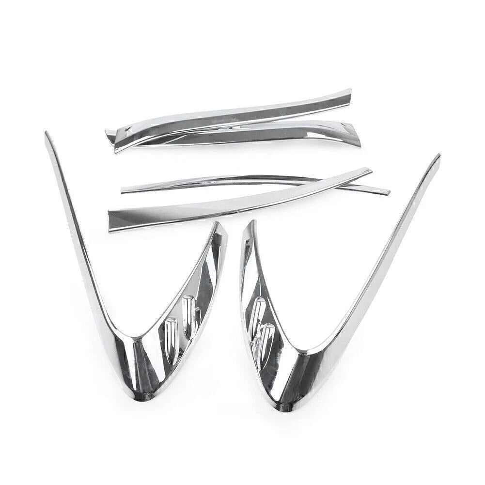 Set of 2 Rear Tail Light Lamp Covers for Toyota C-HR (2018) Chrome ABS