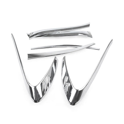 Set of 2 Rear Tail Light Lamp Covers for Toyota C-HR (2018) Chrome ABS