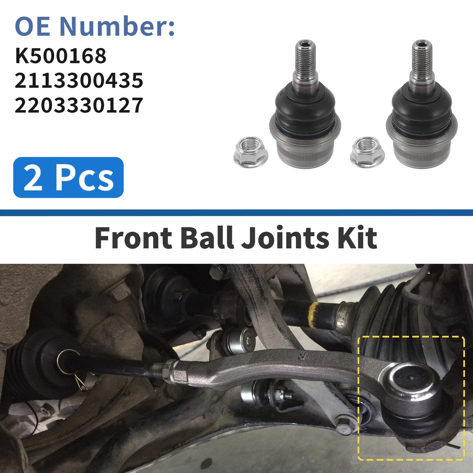 2 Pcs Front Lower Ball Joints for Mercedes-Benz E320 (2003–2009)