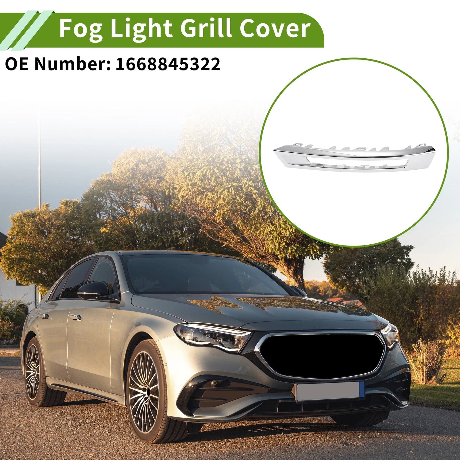 Front Left Fog Light Grill Replacement for Mercedes Benz GL350 (2013–2015)