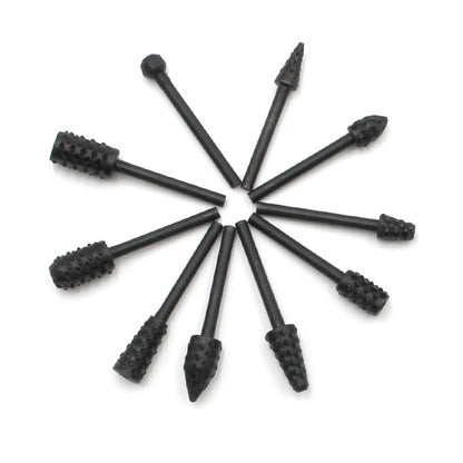 3mm Shank Rotary File Set of 10 for Grinding (40mm-45mm)