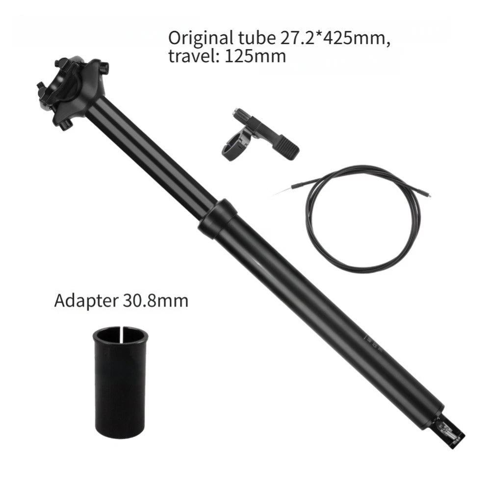 Internal Cable Dropper Seatpost 27.2/30.9/31.6mm Remote Lever for Trail Riding