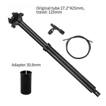 Internal Cable Dropper Seatpost 27.2/30.9/31.6mm Remote Lever for Trail Riding