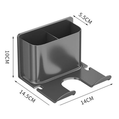 Space Efficient Hair Dryer Holder for Bathroom Use