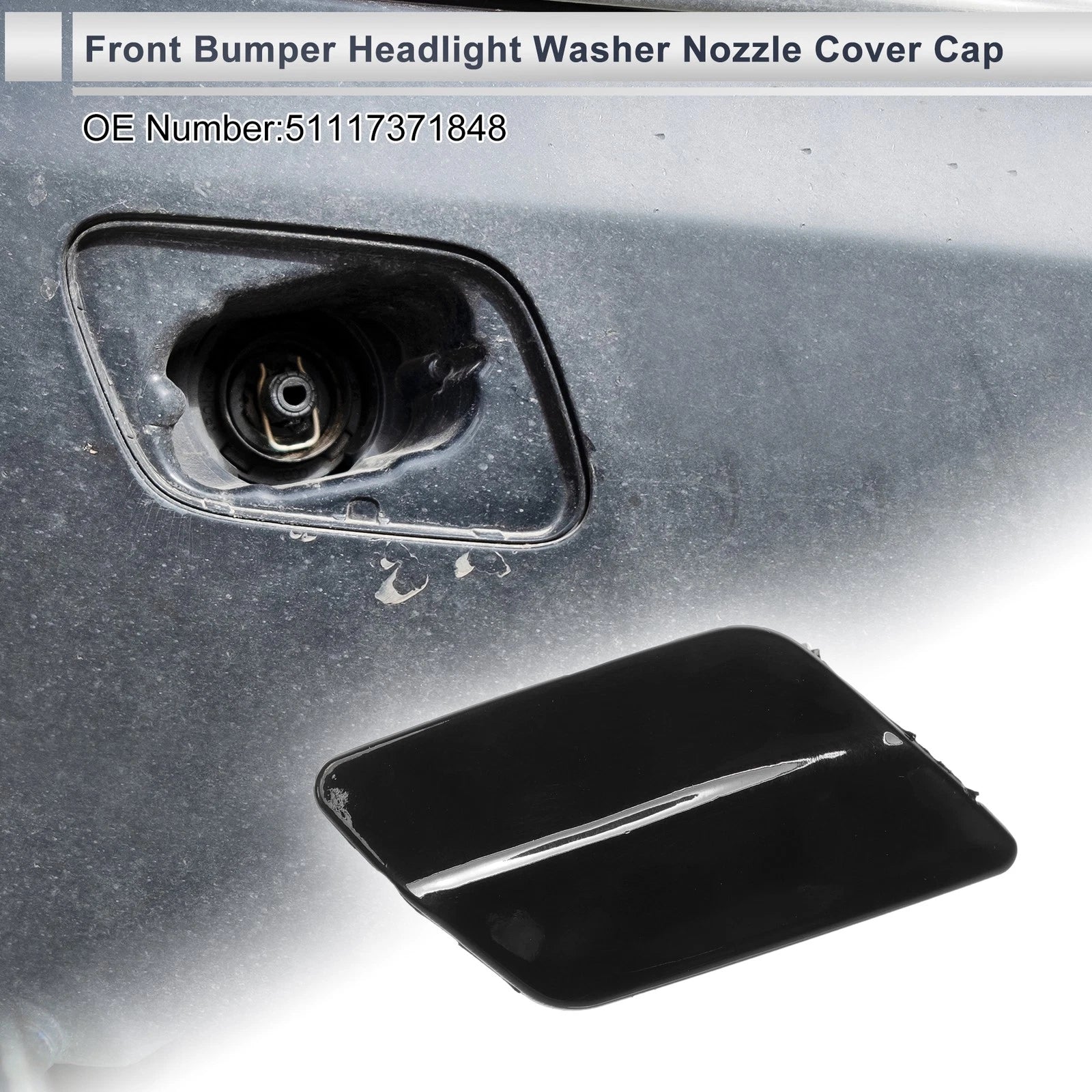 Front Right Washer Nozzle Cover Cap Replacement for BMW 335i GT xDrive (2014–2017)