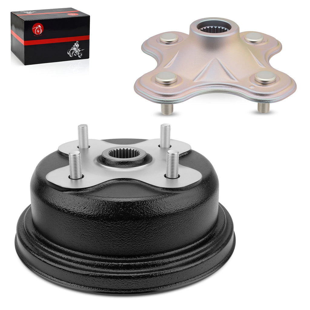 Rear Brake Drum & Hub for Yamaha Big Bear 350 YFM350U/YFM350FW (1996–1999)