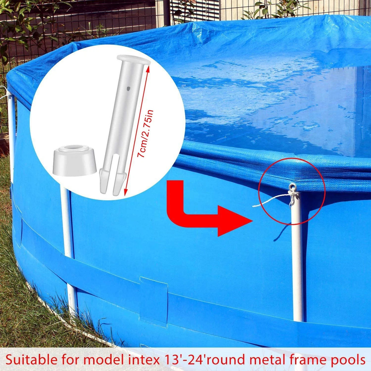 Functional Pool Joint Pins and Rubber Seals for INTELEX Pools (10ft–24ft)