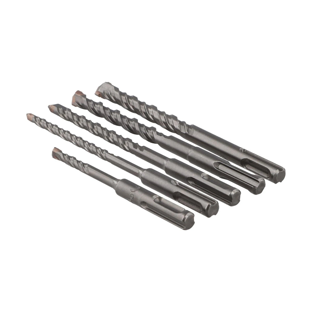 Set of 5 carbide tipped drill bits for electric hammer (wall, brick, concrete)