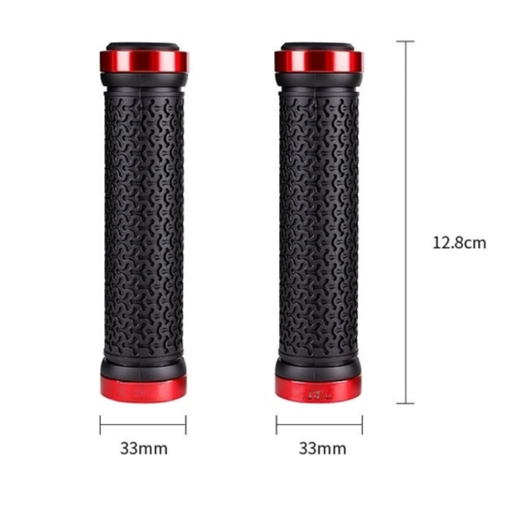 Ergonomic Silicone Handlebar Grips for Bike (3.3cm Diameter, 12.8cm Length)