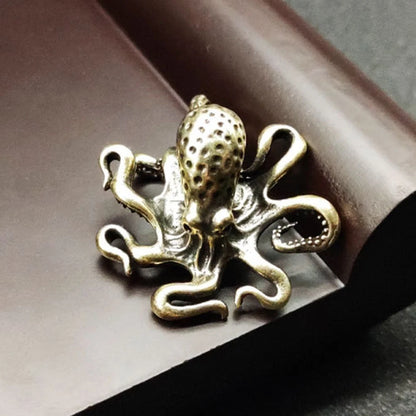 Brass Octopus Ornaments for Tea Ceremony (Handmade Pure Copper)