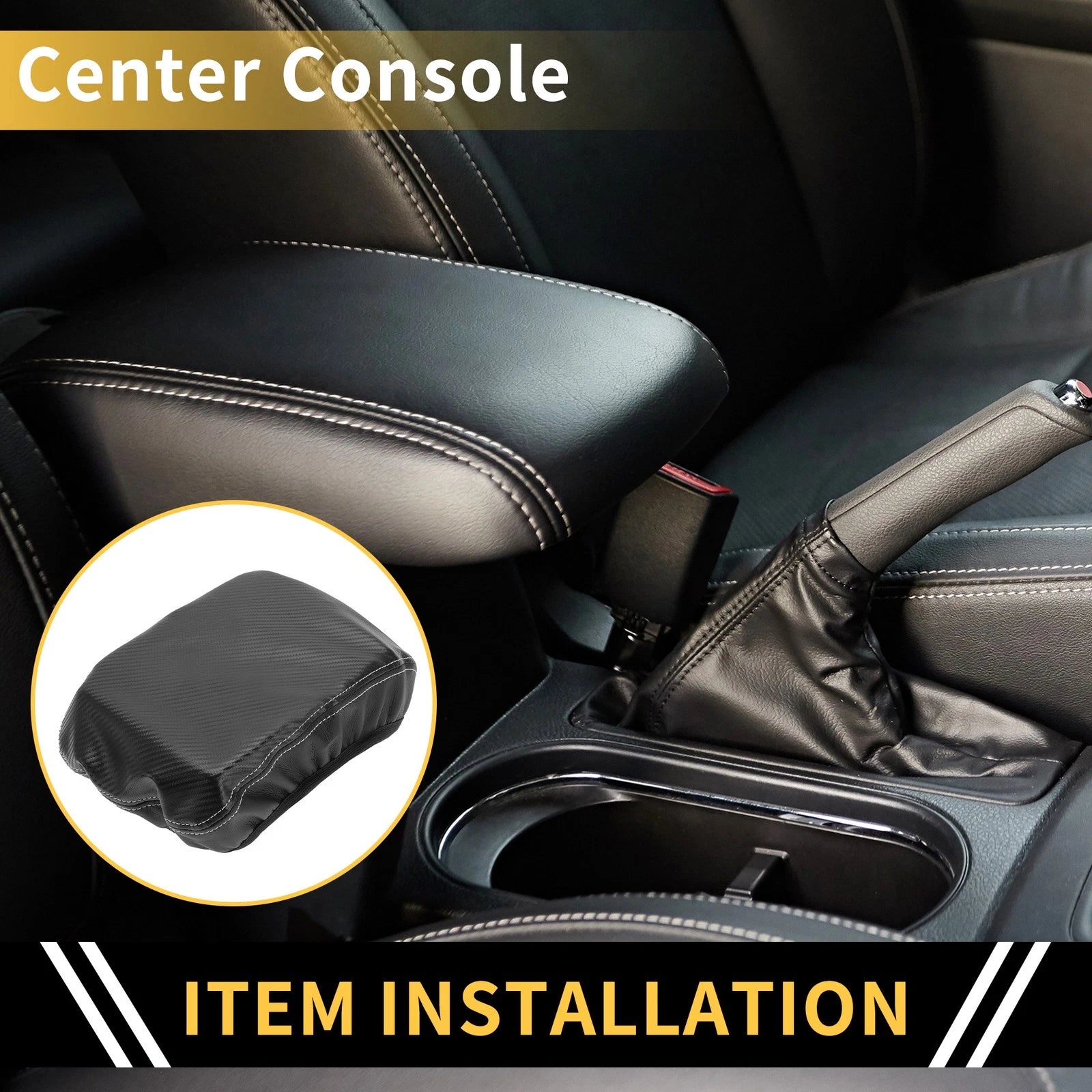 Armrest Cover Replacement for Chevrolet Silverado (2014–2018) Black