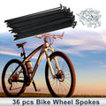Bicycle Spoke Nipple Set 12G 149mm Carbon Steel Universal (Black)