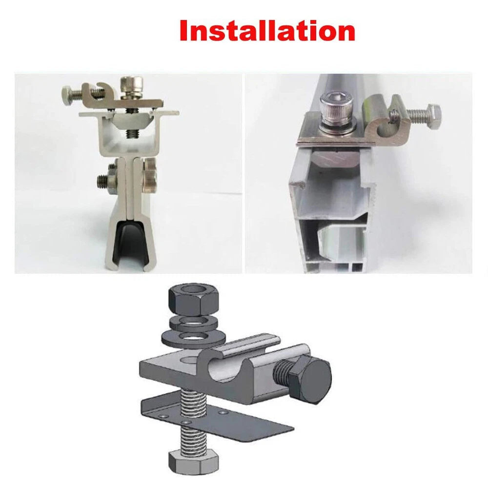 Ground Clamp for Solar Panel Earth Coupling (PV)