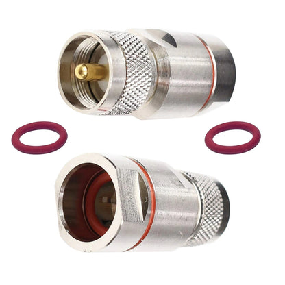 2Pcs UHF Connector for 1/2" Corrugated Coaxial Cable Installation