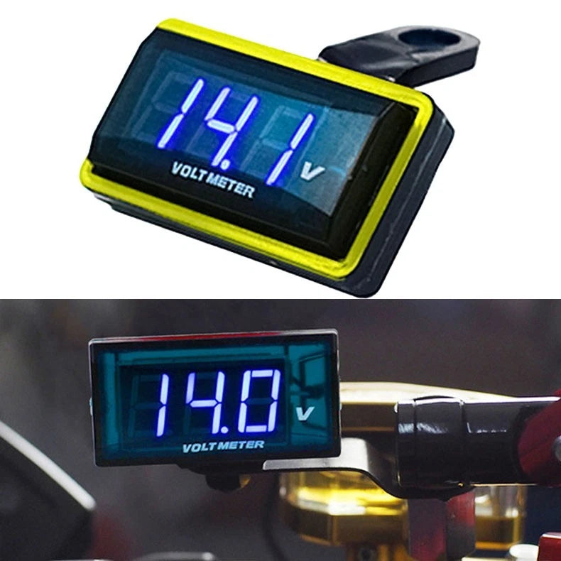 12V Digital Motorcycle Voltmeter for Universal Fit (Motorcycles)