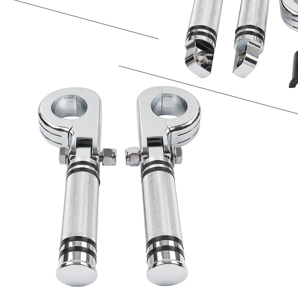 25-32mm Engine Guard Bar Highway Foot Peg Footrest for Harley Yamaha Chrome
