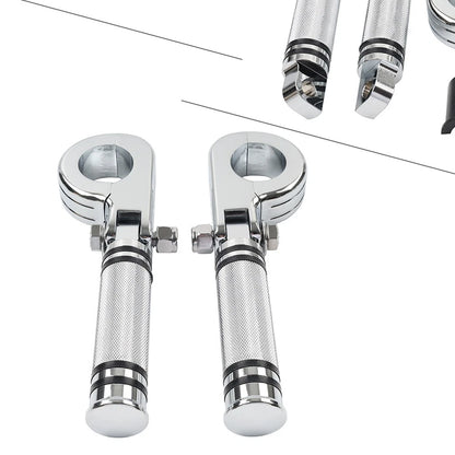 25-32mm Engine Guard Bar Highway Foot Peg Footrest for Harley Yamaha Chrome