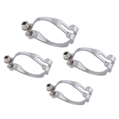 Brake Cable Clamp for Road Mountain Bikes (25.4-34.9mm, Alloy 6061, Silver)