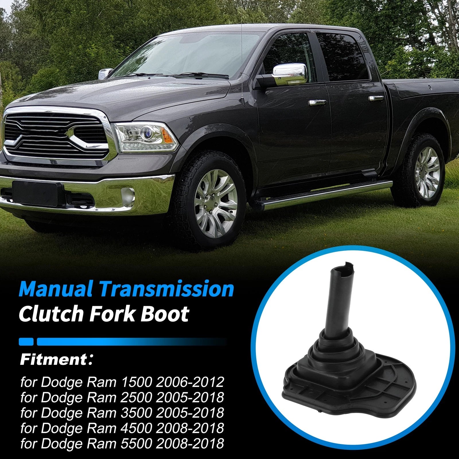 Gear Shifter Lever Lower Boot Replacement for Dodge Ram 1500 2500 3500 (2013–2024)