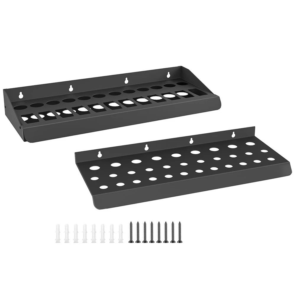 Set of 2 Heavy Duty Wall Mounted Storage Racks for Tools