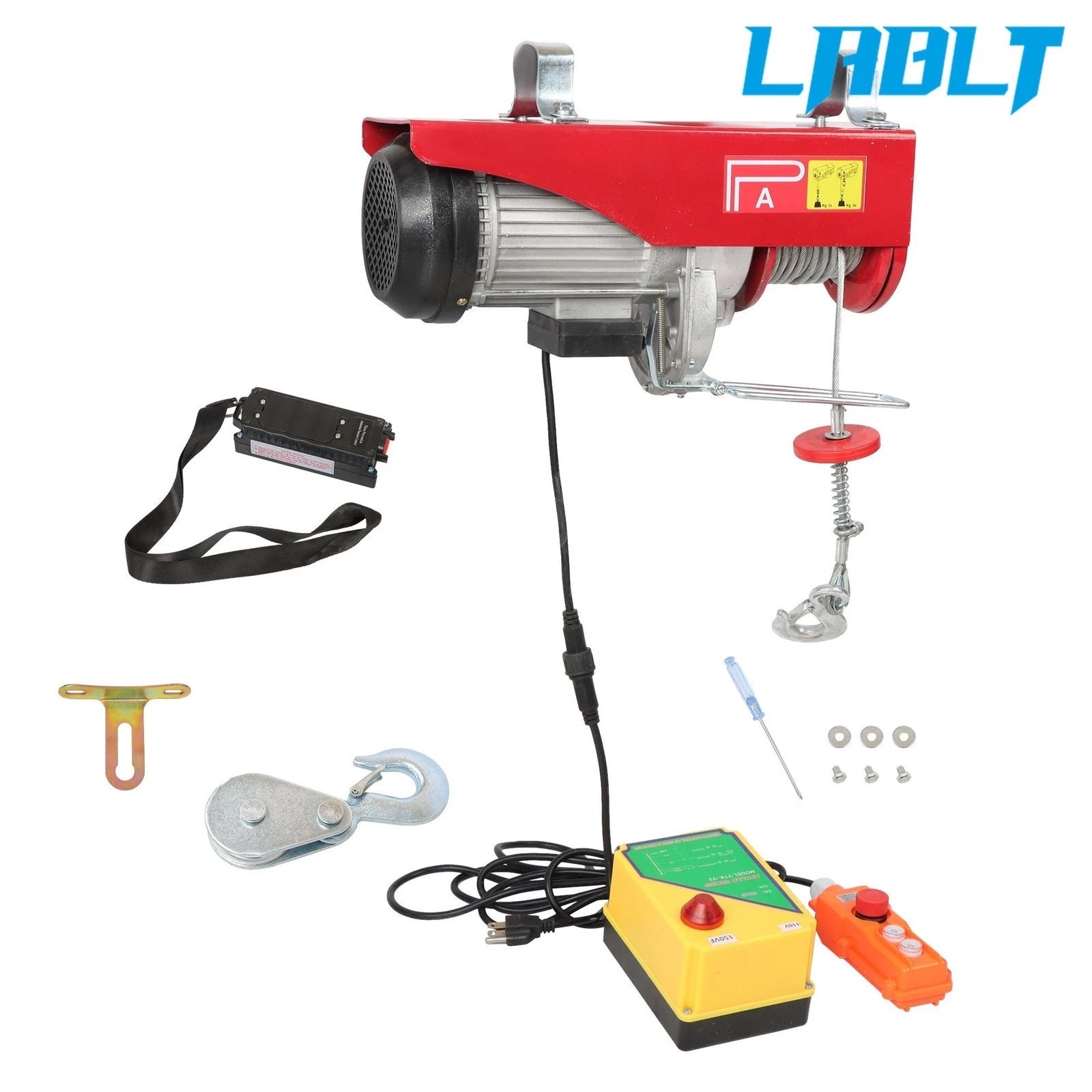 Electric Hoist 2200lbs 1600W with 328ft Wireless Remote Control