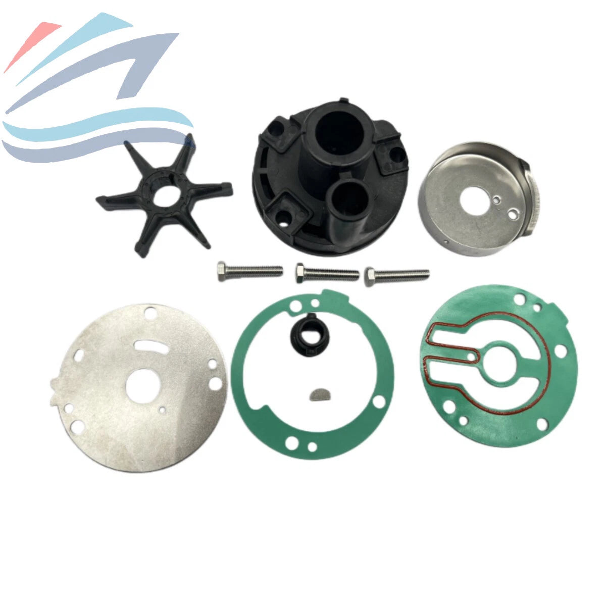 Water Pump Impeller Repair Kit for Mariner 20 25 28 30 HP (EM 47-84797M, 47-81604M)