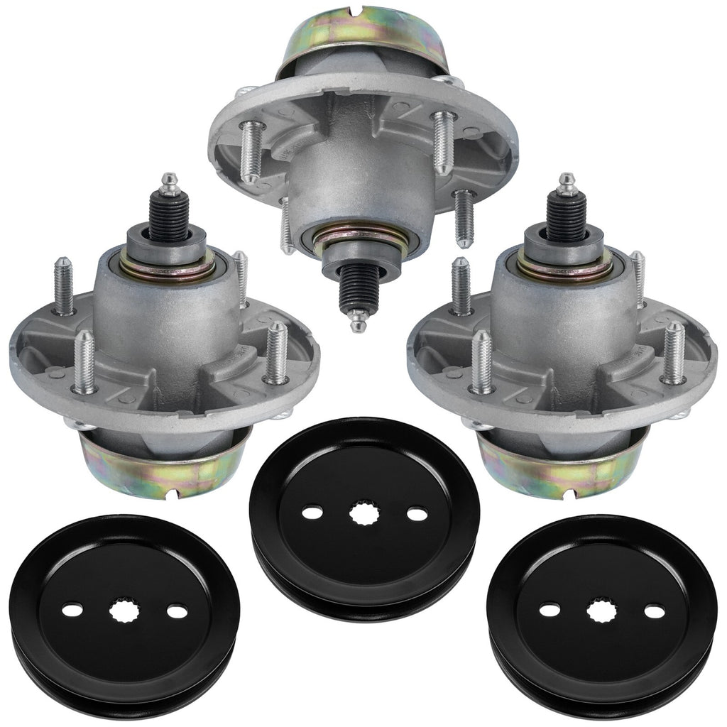 Spindle Assembly with Pulley 48 Inch Deck for John Deere X360 X500 (2010–2017)