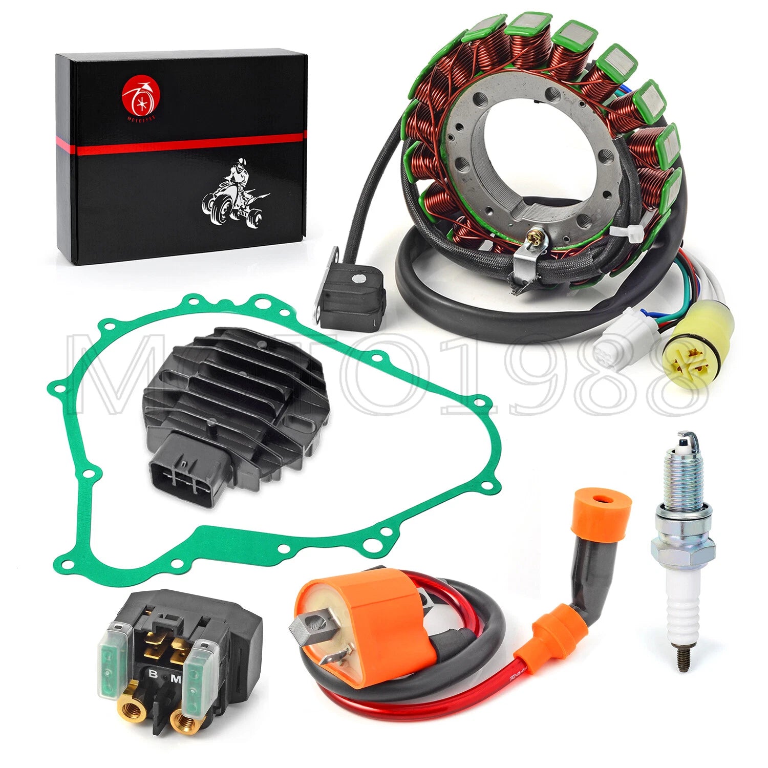 Stator Rectifier Coil Relay Gasket for Yamaha Wolverine Rhino Kodiak Grizzly (450)