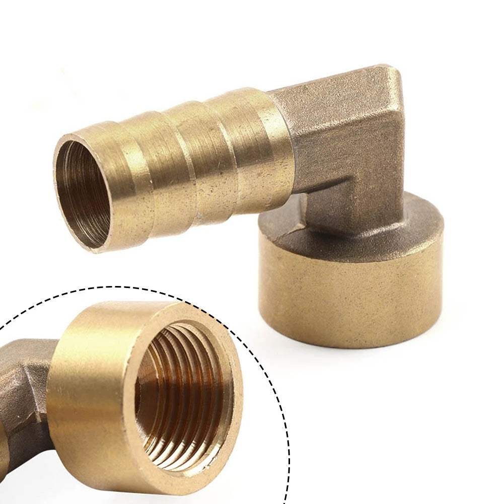 Brass Hose Barb Fitting Elbow for G1/2 Female Pipe Connector (16mm)