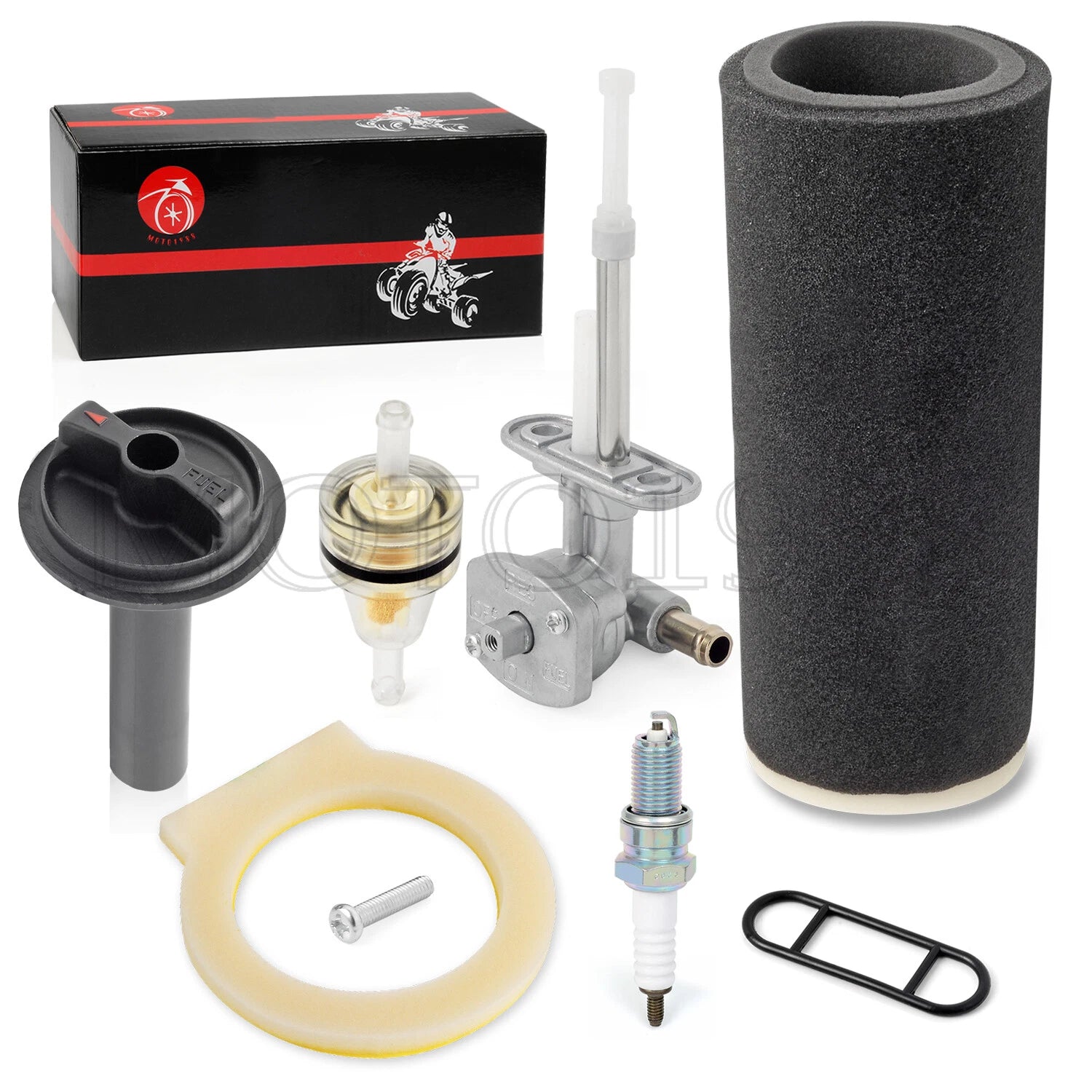 Air Filter Foam & Fuel Valve Petcock Kit for Yamaha Grizzly YFM660F (2002–2008)