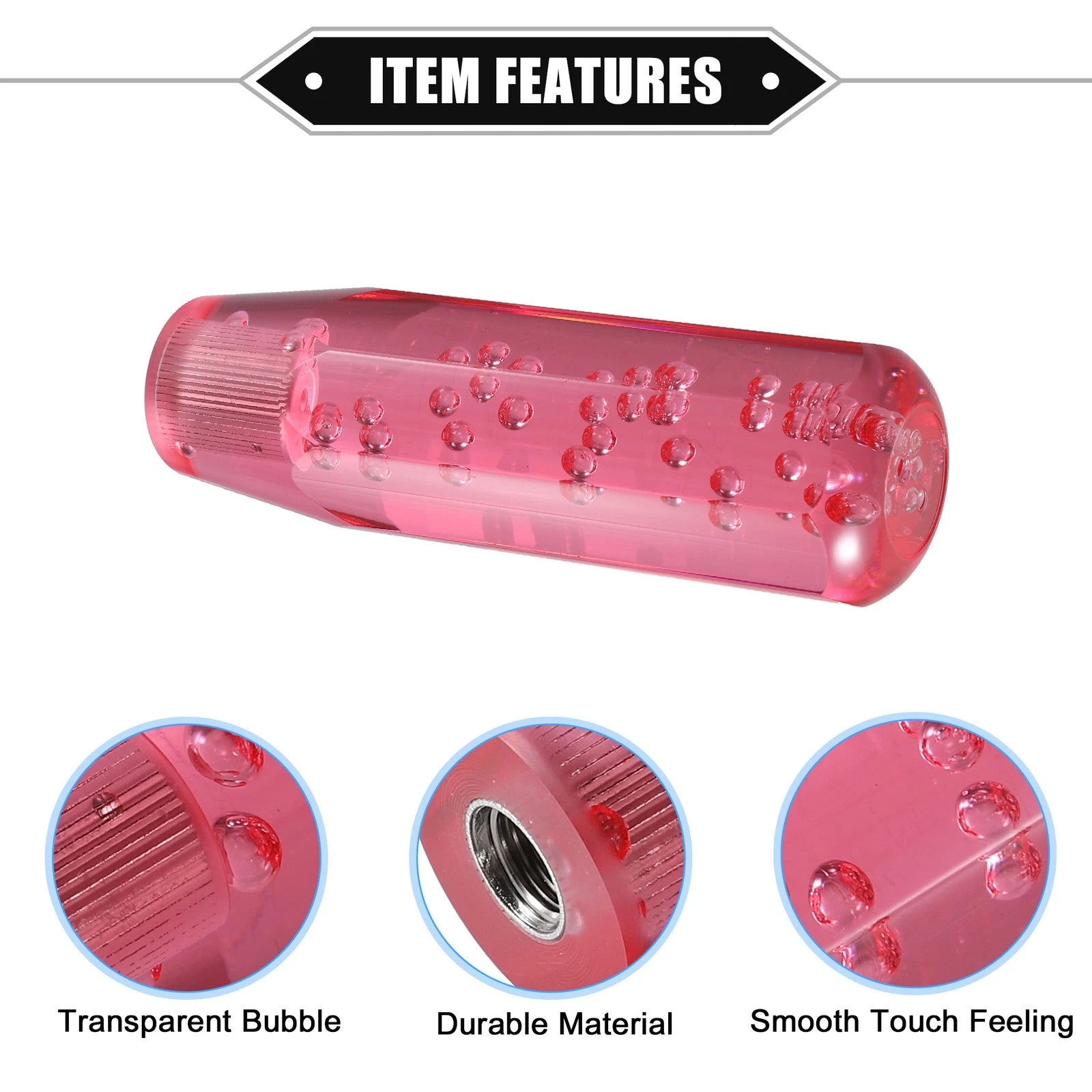 Faux Crystal Gear Shift Knob for Universal Vehicles (15cm, Red)