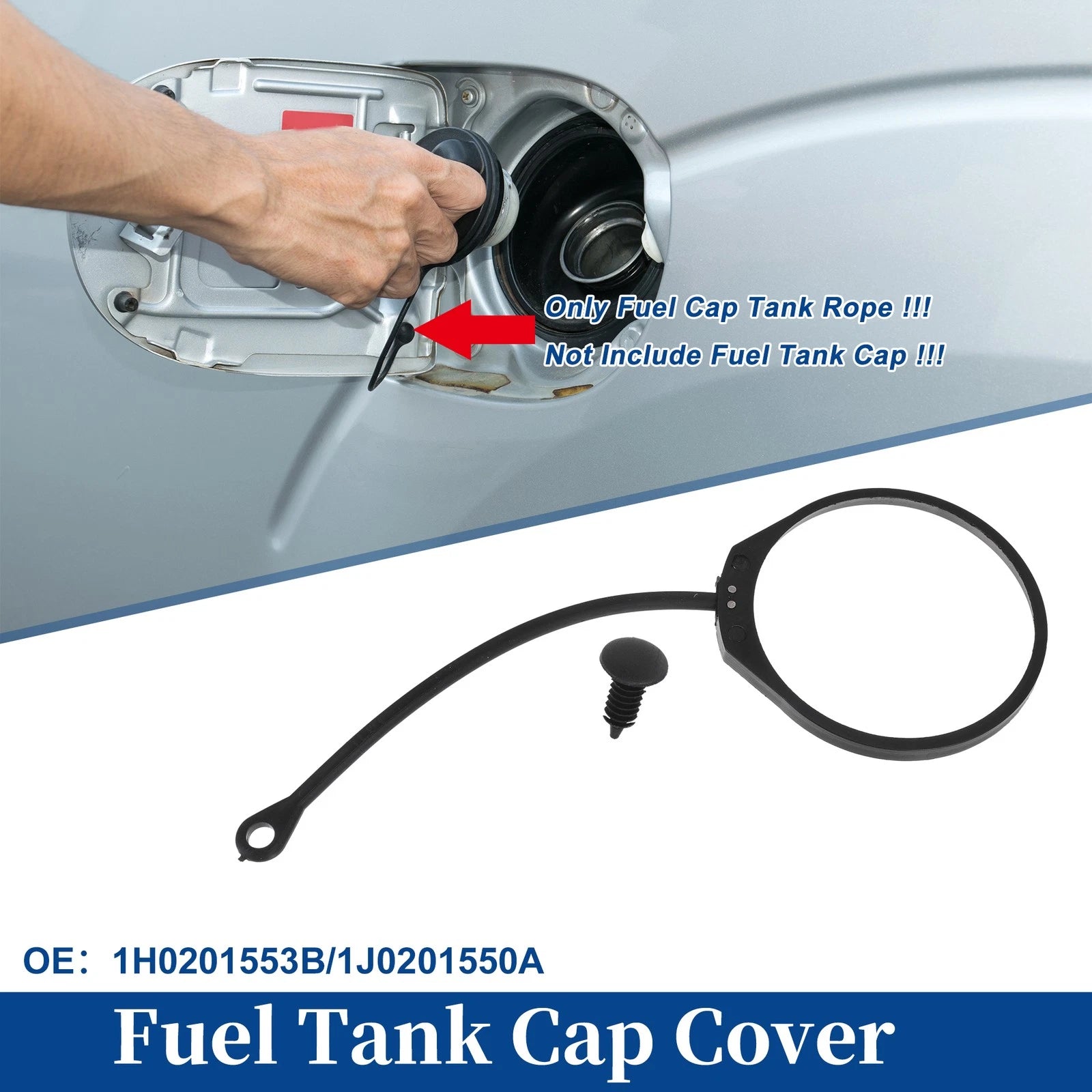 Fuel Tank Cap Tether for Audi 90 1H0201553B (1984–1994)