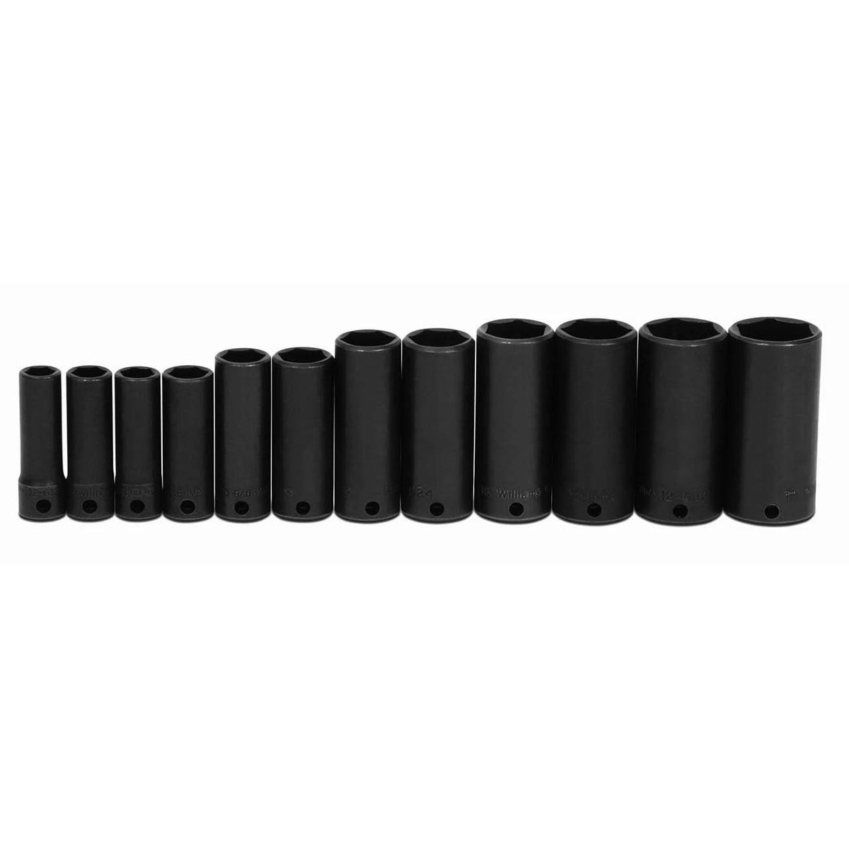 12 Piece Deep Impact Socket Set for Williams 3/8" Drive (SAE)