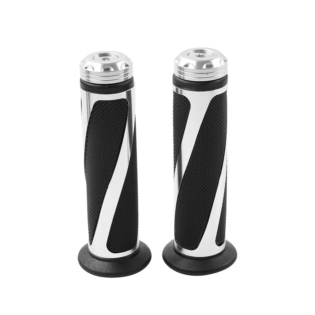 Motor 7/8" Hand Grips Handle Rubber Gel For Yamaha MX ATV Pit Dirt Bike Silver