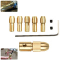 7-Piece Miniature Electric Drill Chuck Set with Self-Tightening Brass