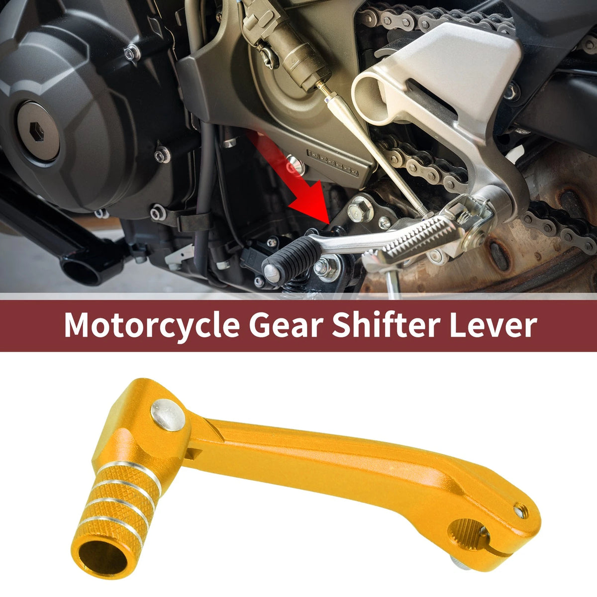Folding Motorcycle Shifter Lever Replacement for Honda CRF150F (2003–2017) Gold