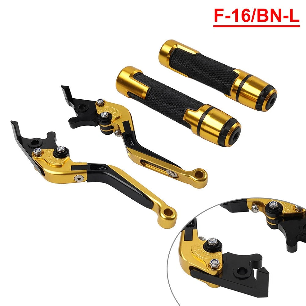 Folding Extendable Brake Clutch Levers for Benelli TRK502/X (2017–2023) Gold