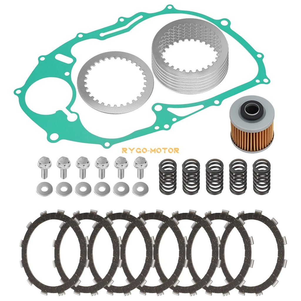 Clutch Friction & Steel Plates w/Gasket for Yamaha XVS650 V-Star 650 (1998–2016)