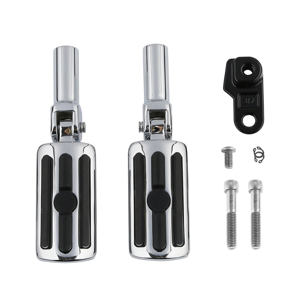 Chrome Rear Passenger Foot Pegs for Harley Softail Slim (2012–2017)
