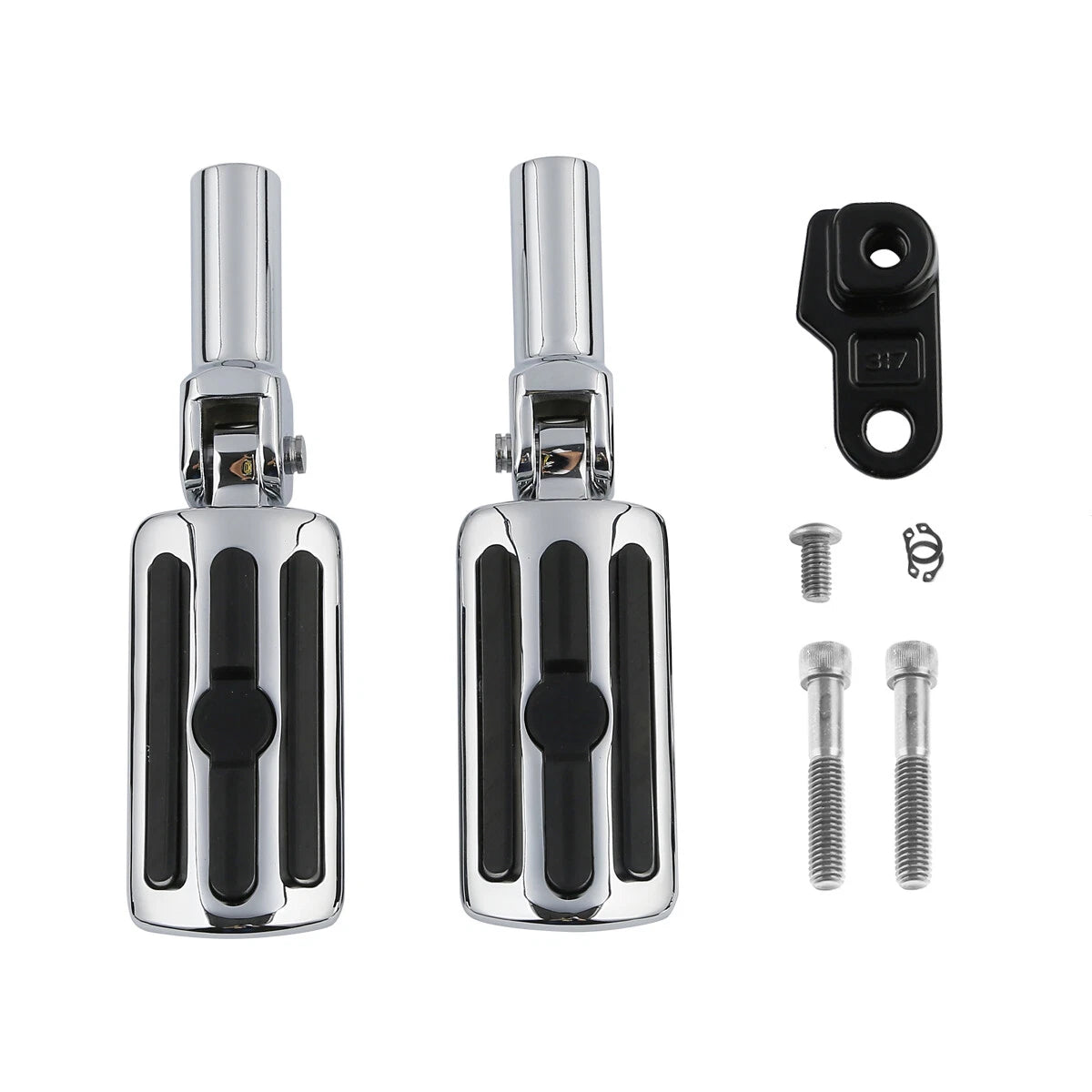 Chrome Rear Passenger Foot Pegs for Harley Softail Slim (2012–2017)