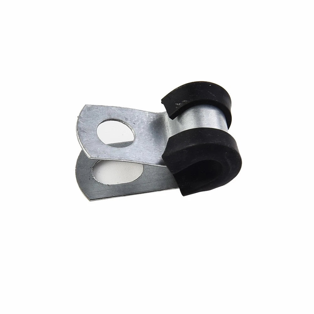 12x Rubber Lined Brake Pipe Clips for (3/16in, 4.7mm)