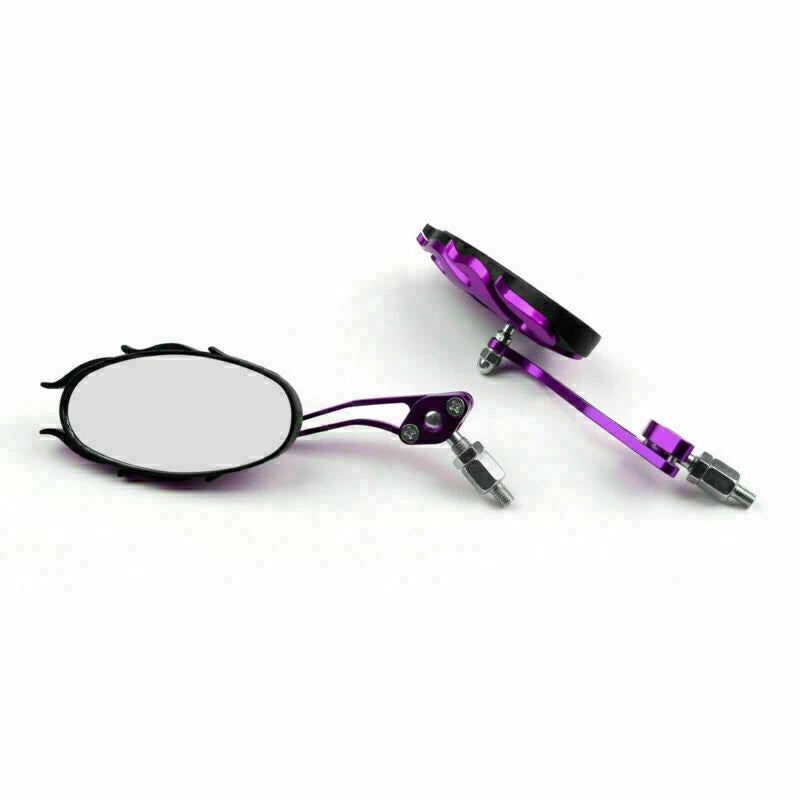 Universal Motorcycle Rearview Mirrors 8mm 10mm Purple T9