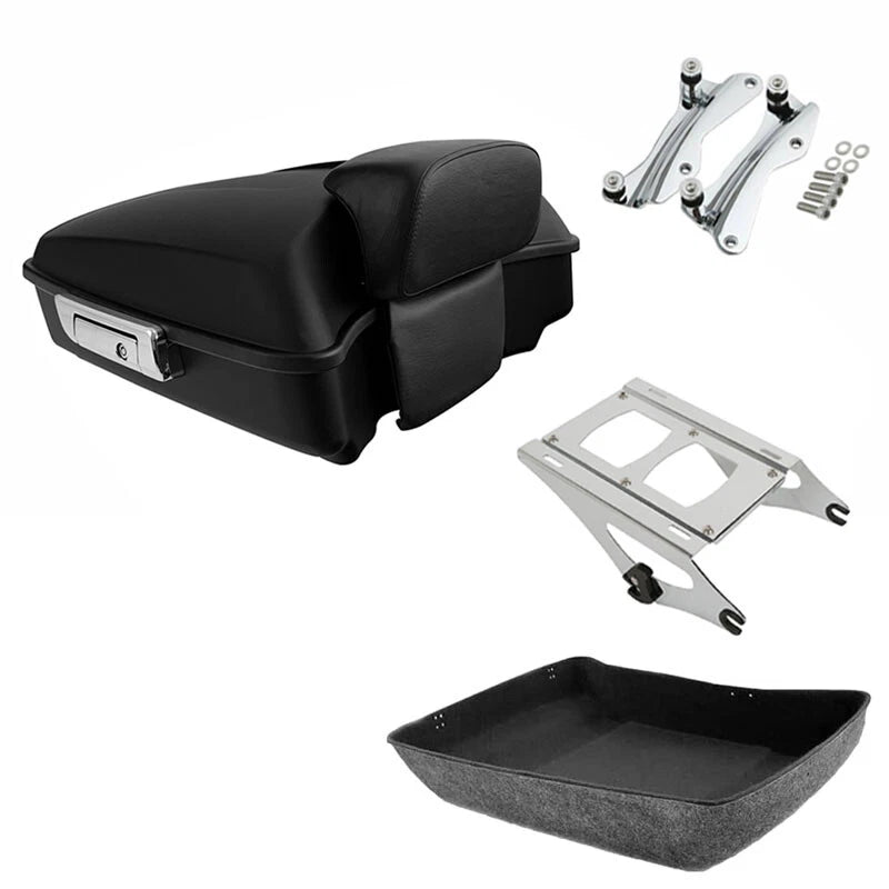 Matte Chopped Trunk Backrest Mount for Harley Touring (2014–2026)