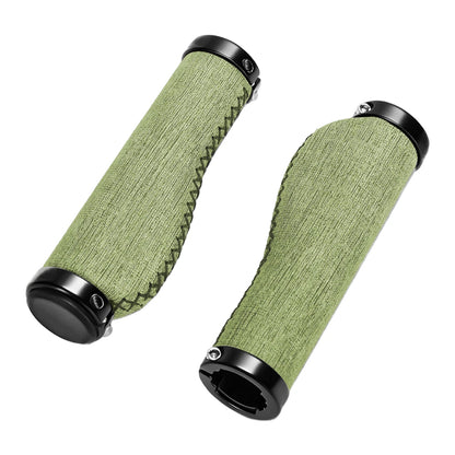 Ergonomic PU Leather Bicycle Grips for 22.2mm Handlebars