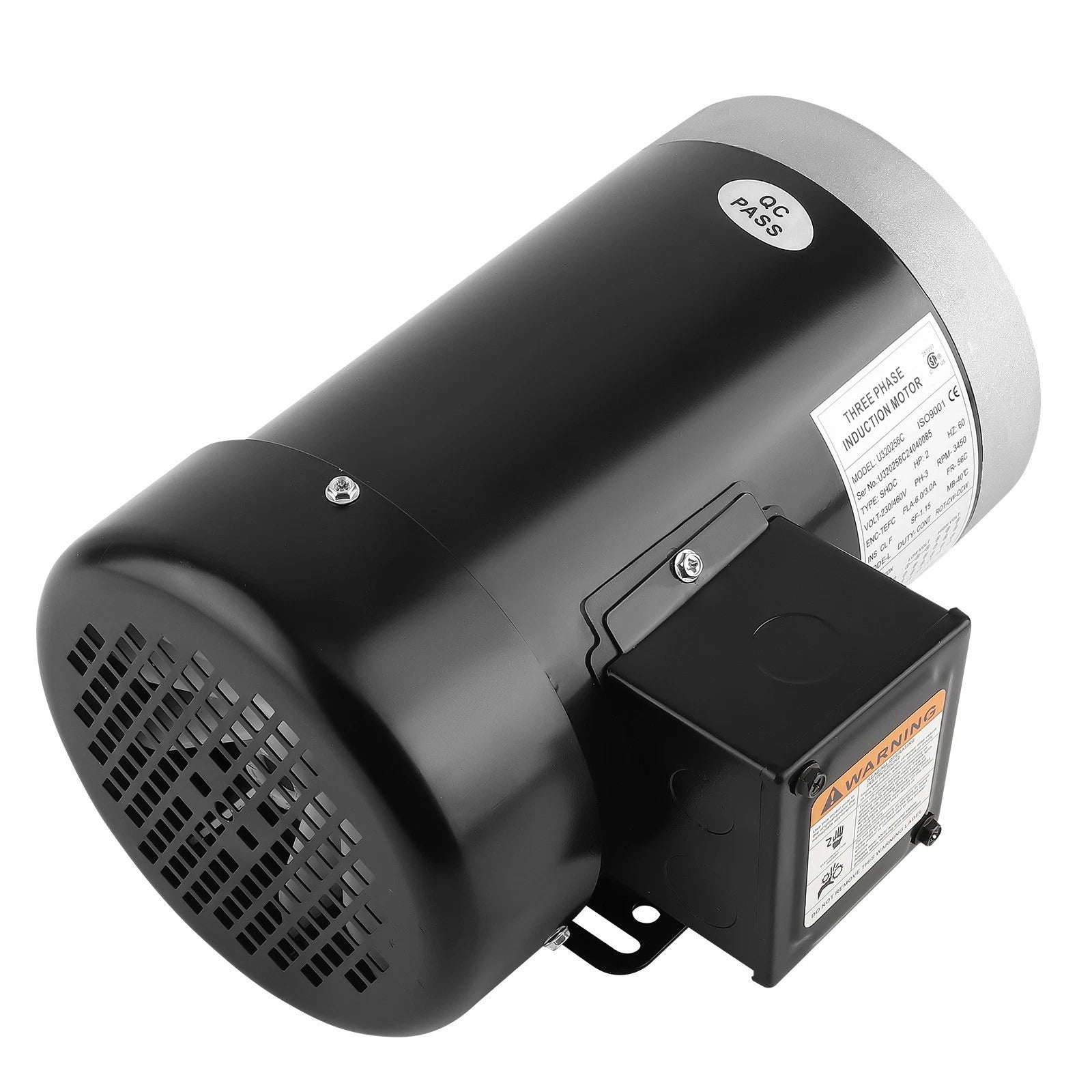 2HP Electric Motor for Compressor Duty 56C Frame 3 Phase 3450 RPM