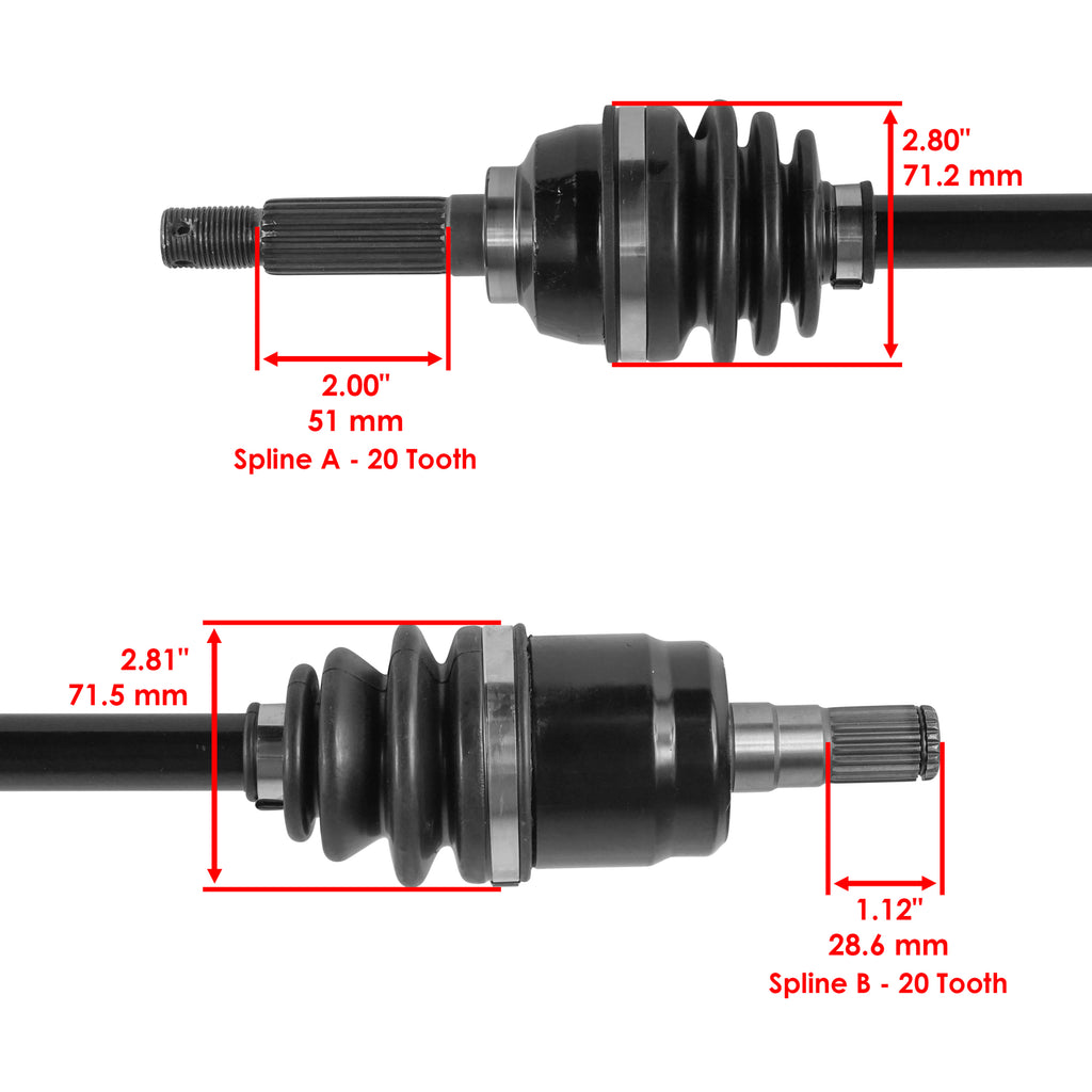 Front Left Right CV Axle Replacement for Suzuki King Quad (2005–2008)