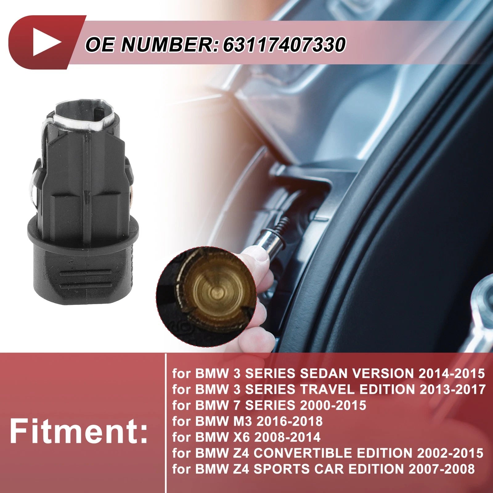 Tail Light Socket Replacement for BMW 3 Series Sedan (2014–2015)
