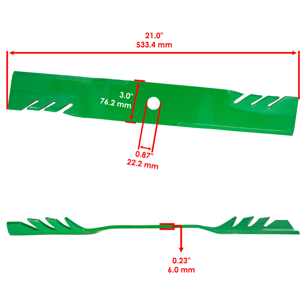Toothed Deck Blade 21 in Circle Hole 60 in for John Deere (1959–2014)