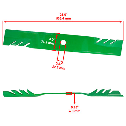Toothed Deck Blade 21 in Circle Hole 60 in for John Deere (1959–2014)